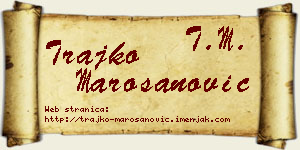 Trajko Marošanović vizit kartica